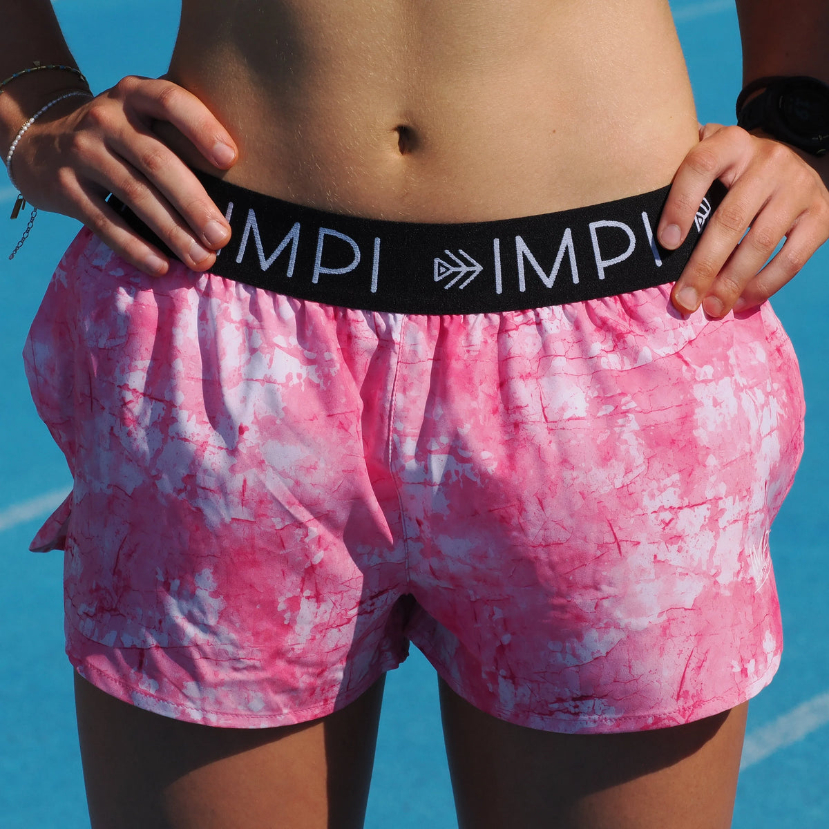 girls running shorts pink