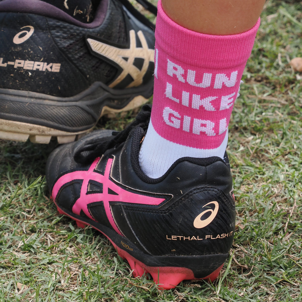 IMPI Longer Socks - Neon Pink Run Like A Girl