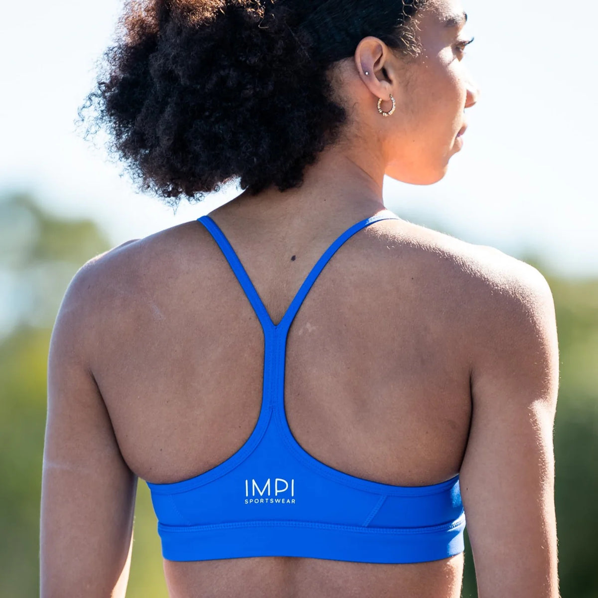 girls blue sports bra