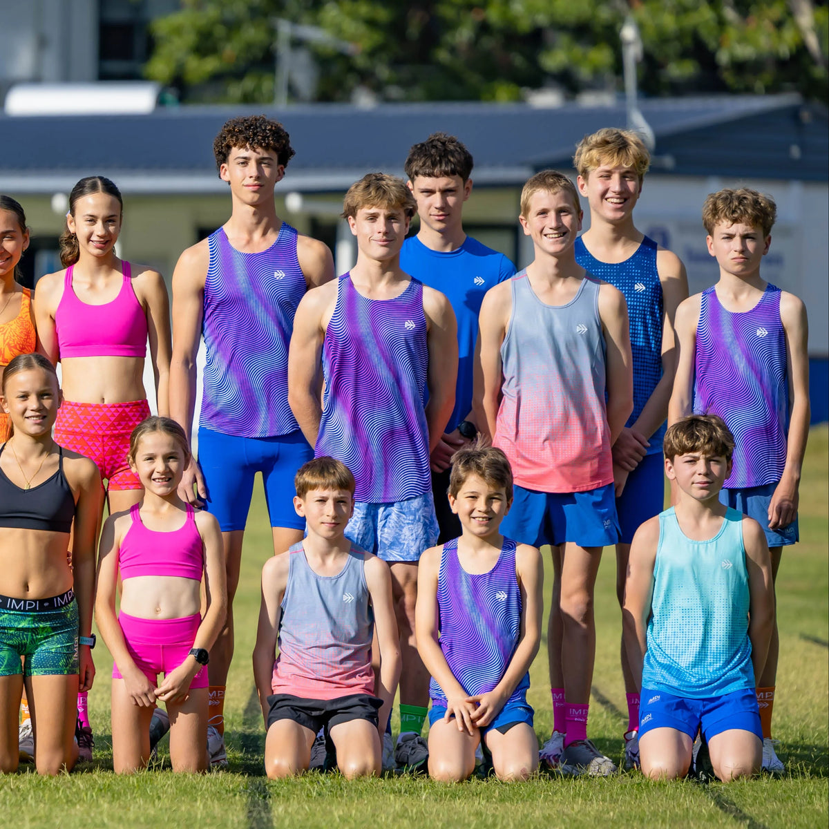 IMPI Boys Race Back Singlet - Aqua