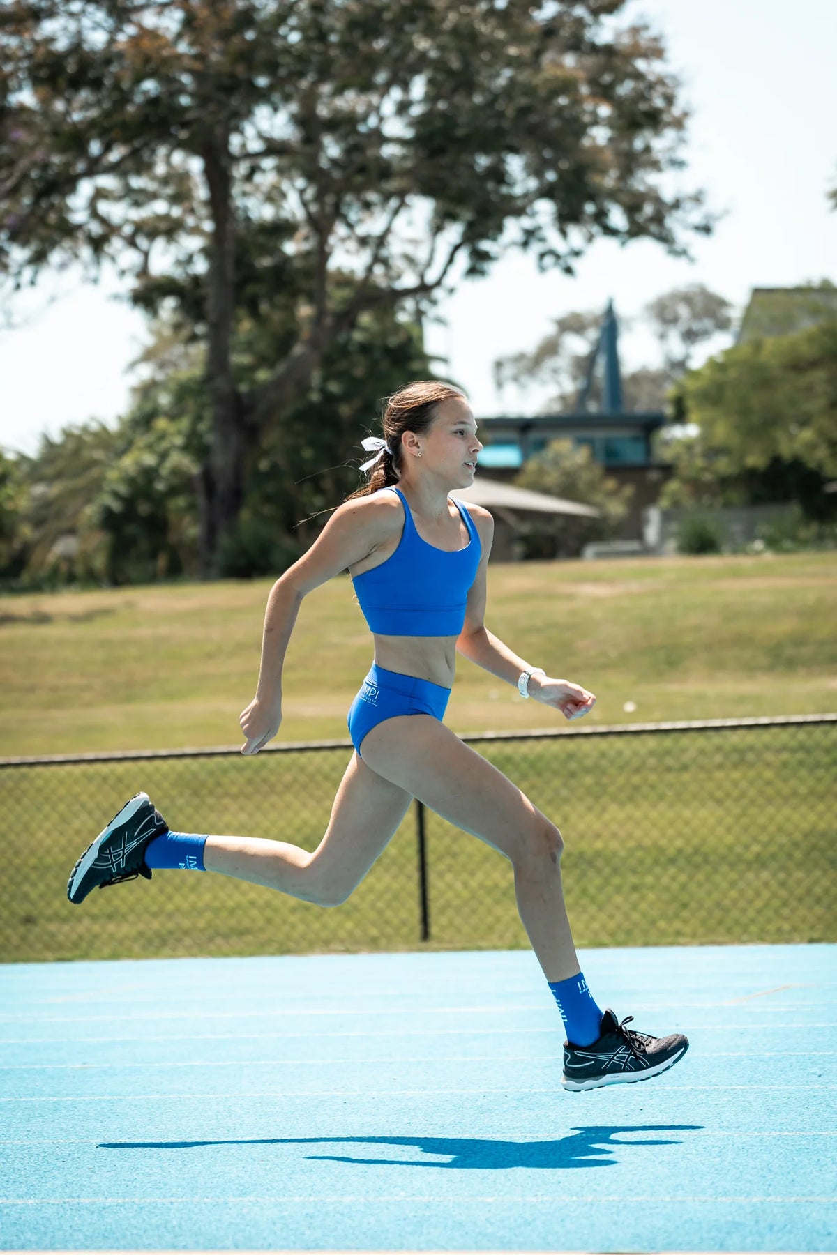 girls racing briefs blue