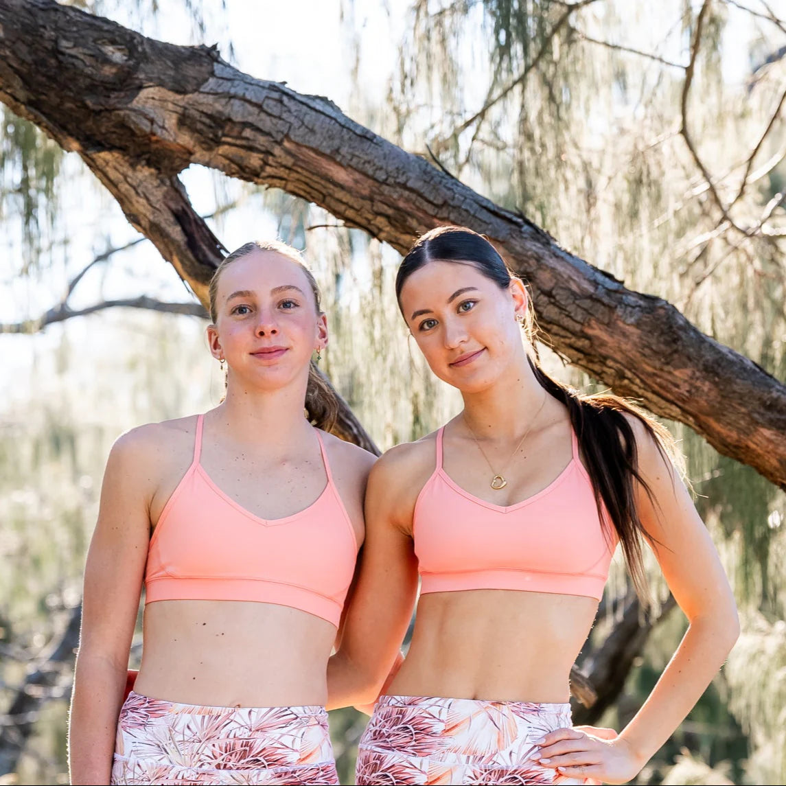 IMPI V-Neck Sports Crop - Peachy