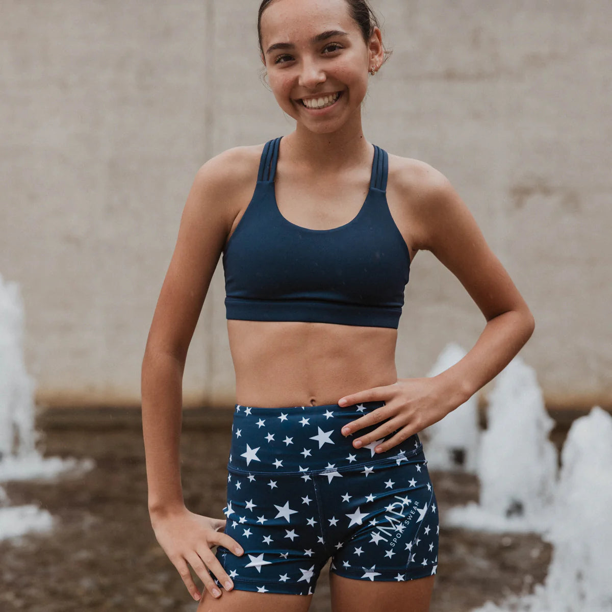 IMPI Running 6 Strap Bra Top - Navy