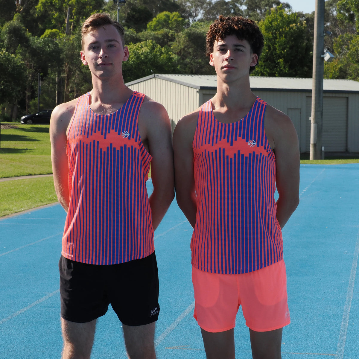 IMPI Boys Running Short - Neon Coral