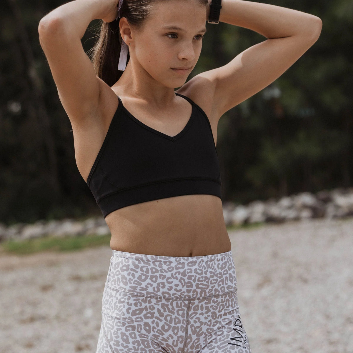 black sports bra