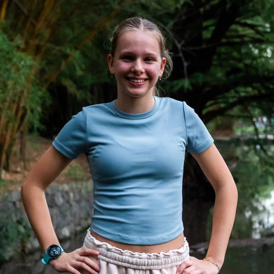 IMPI Fitted Cotton Tee - Steel Blue