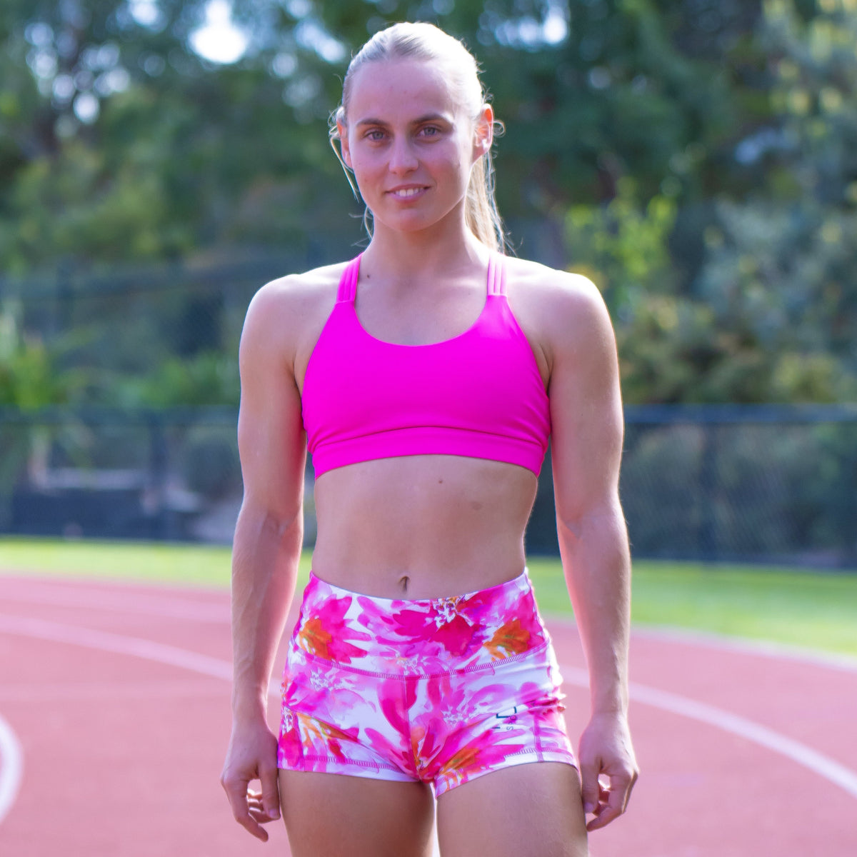 IMPI Running 6 Strap Bra Top - Hot Pink