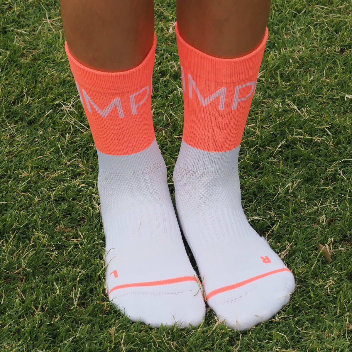 girls coral running socks