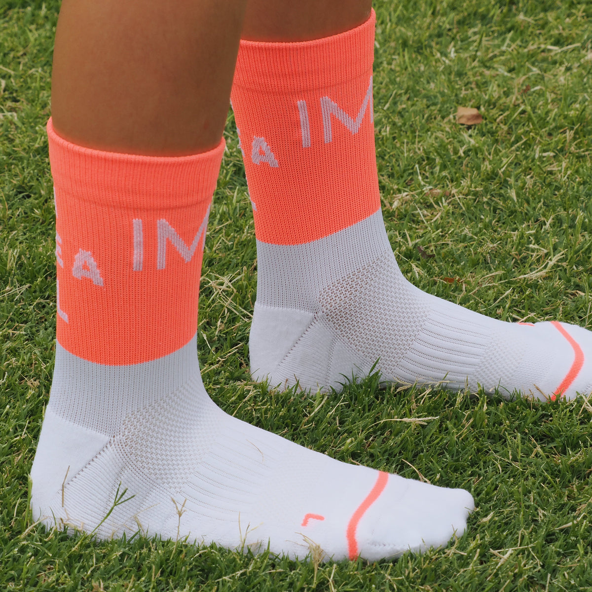 girls coral running socks