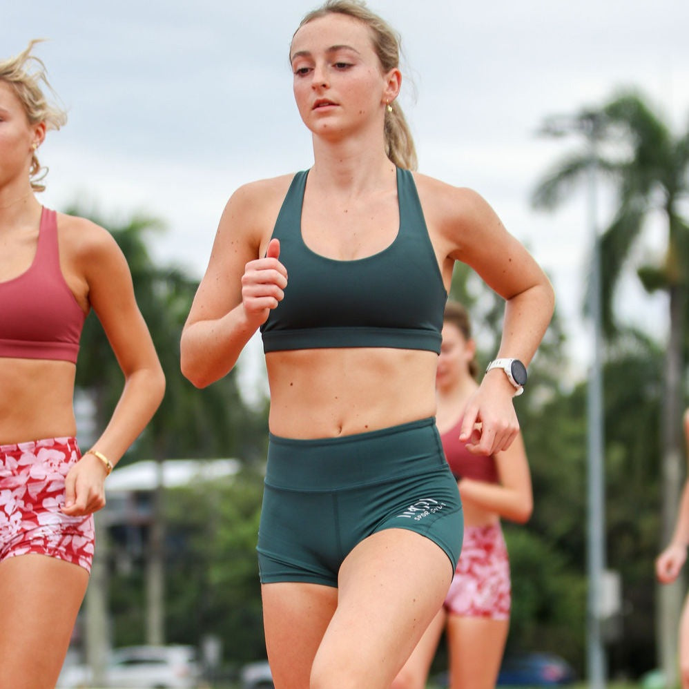 short green bike shorts