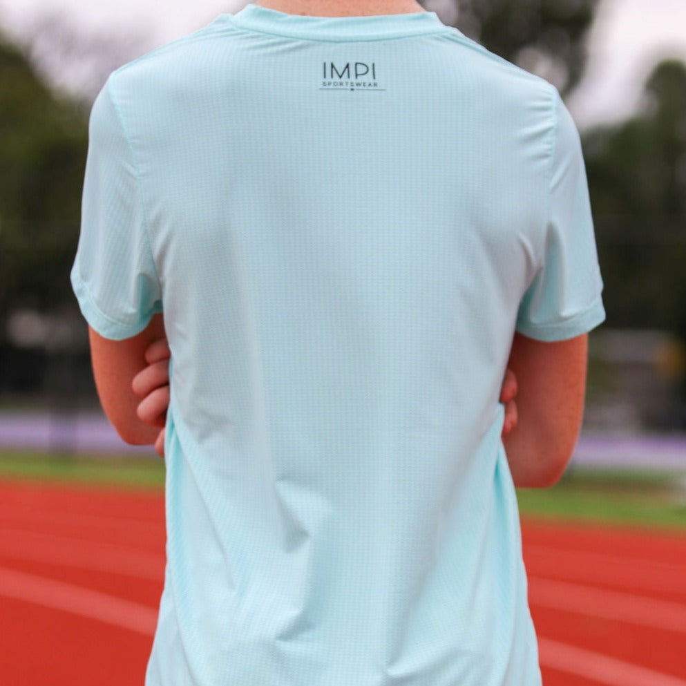 IMPI Boys Running Tee - Aqua