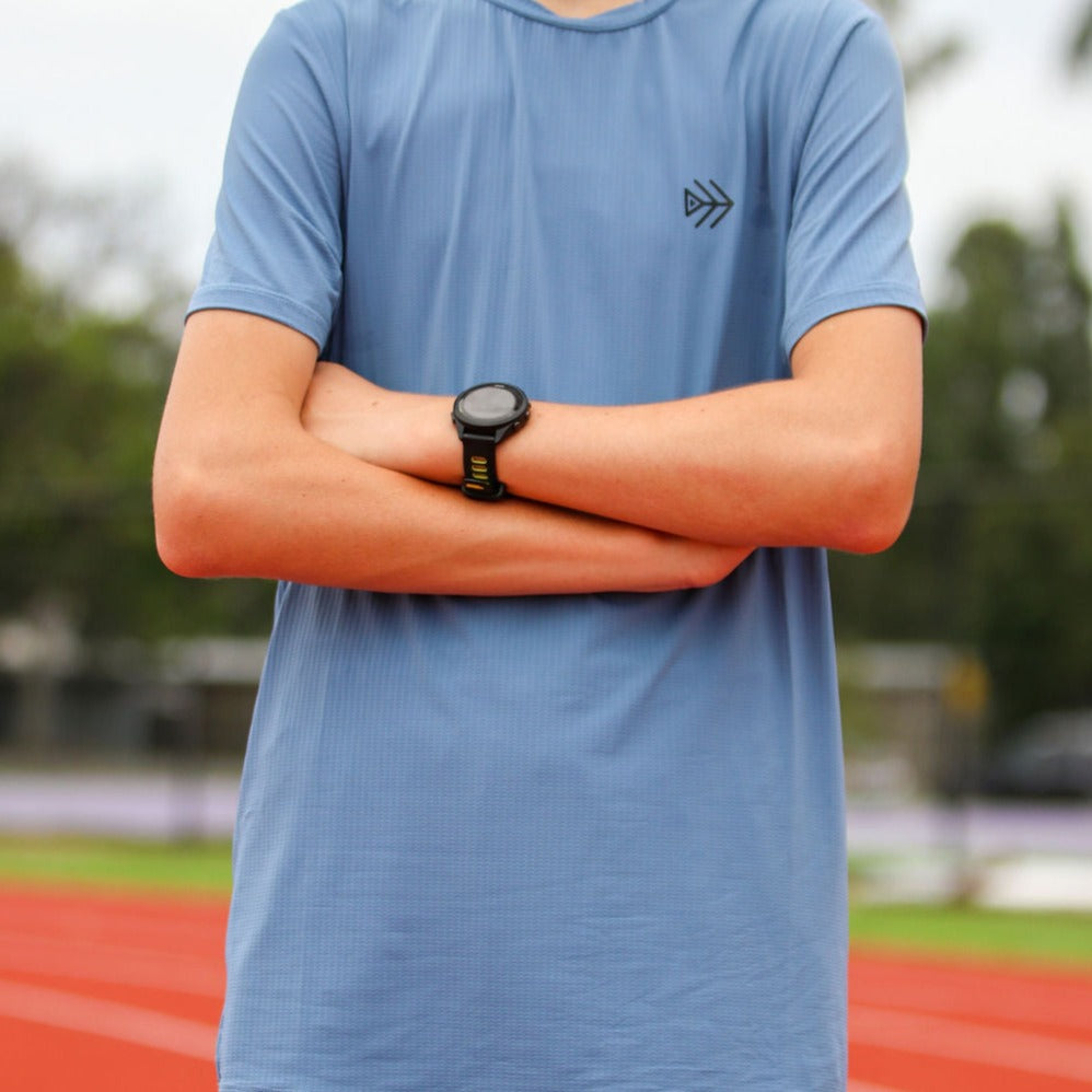 boys blue running tee