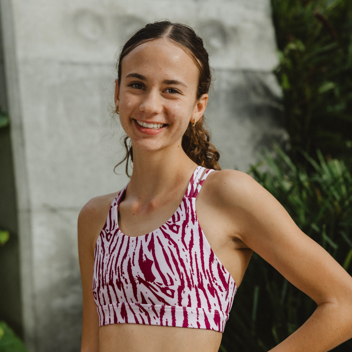 pink zebra crop top