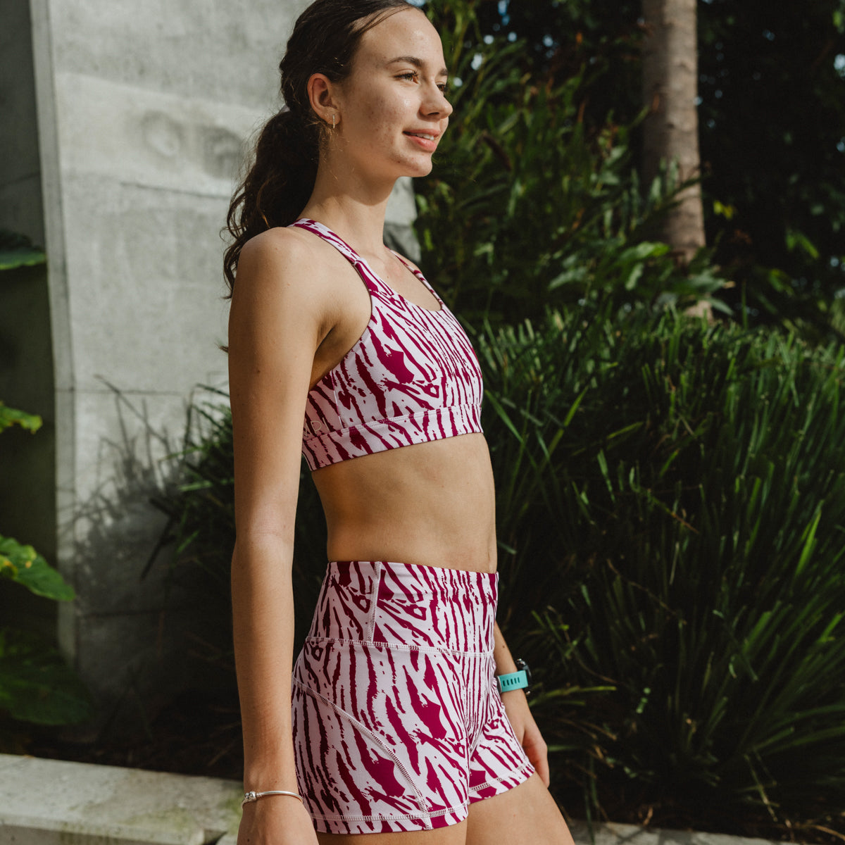 pink zebra crop top