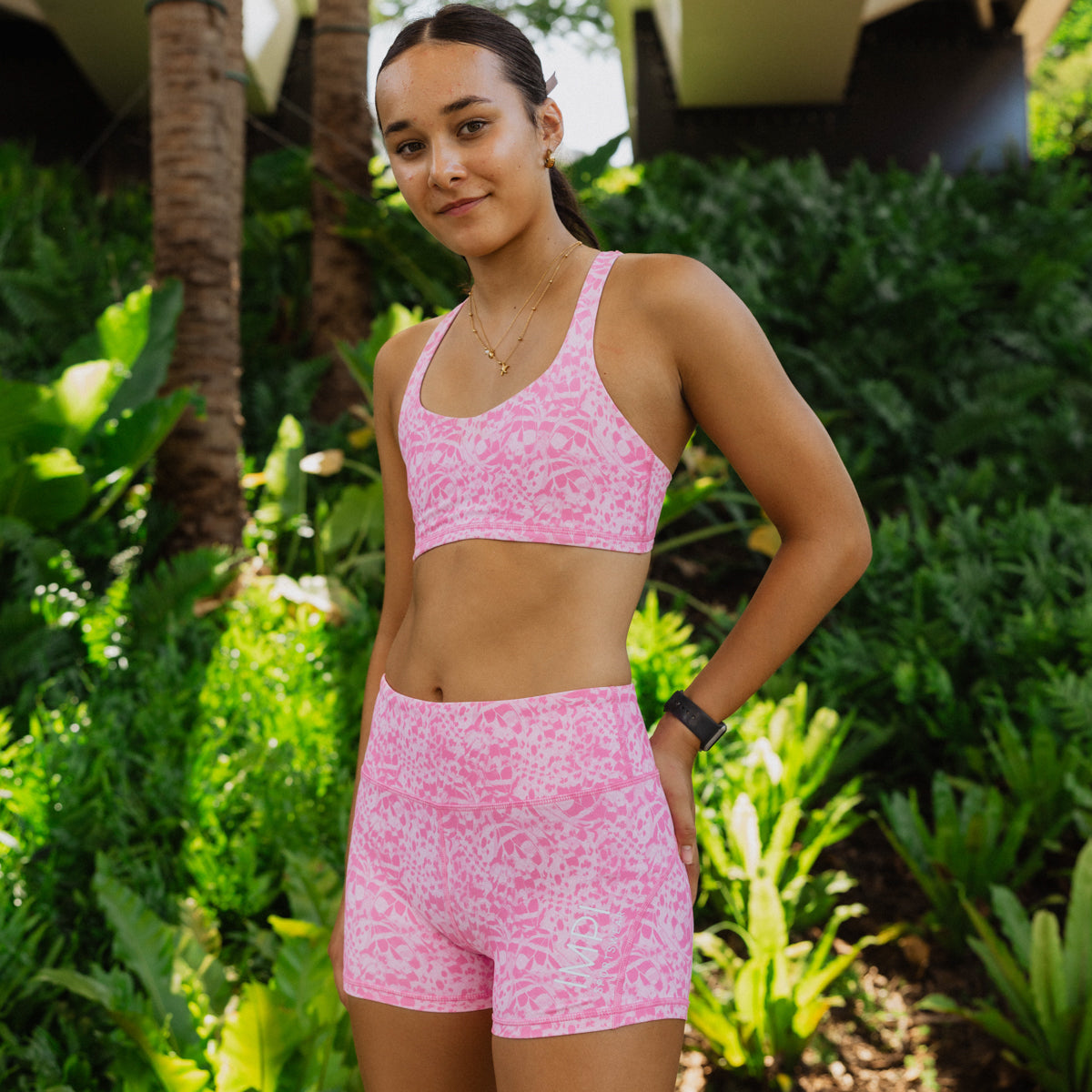 girls pink bike shorts