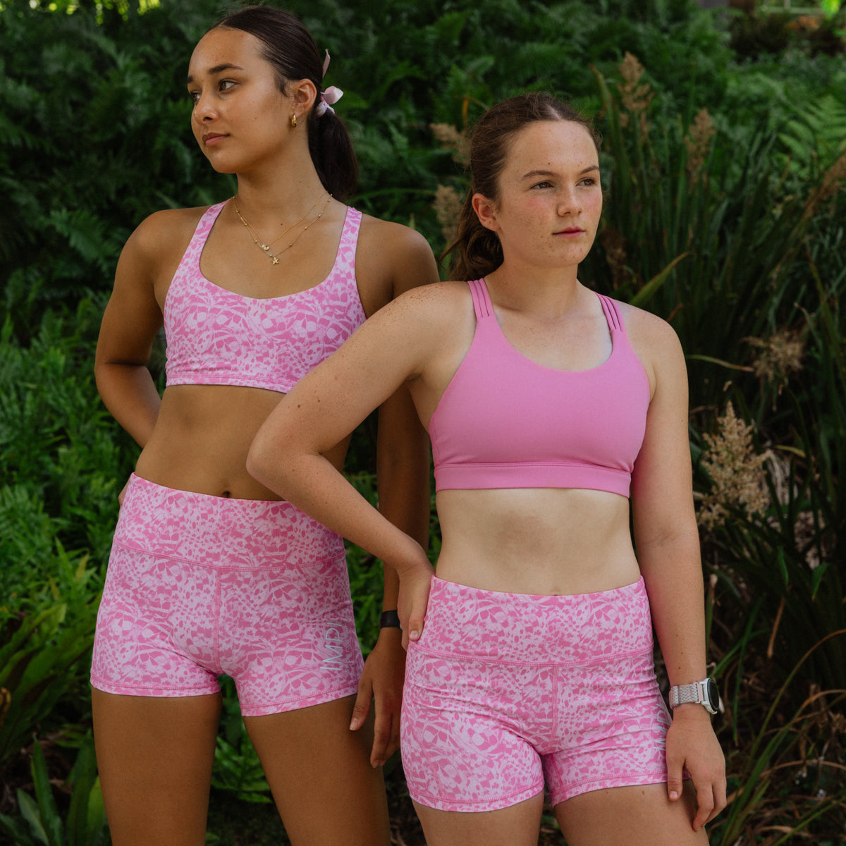 girls pink bike shorts