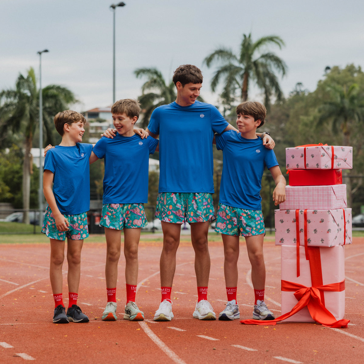 boys christmas running shorts