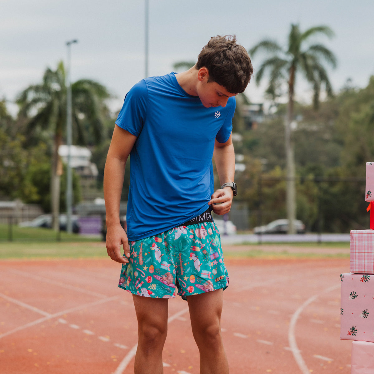 boys christmas running shorts