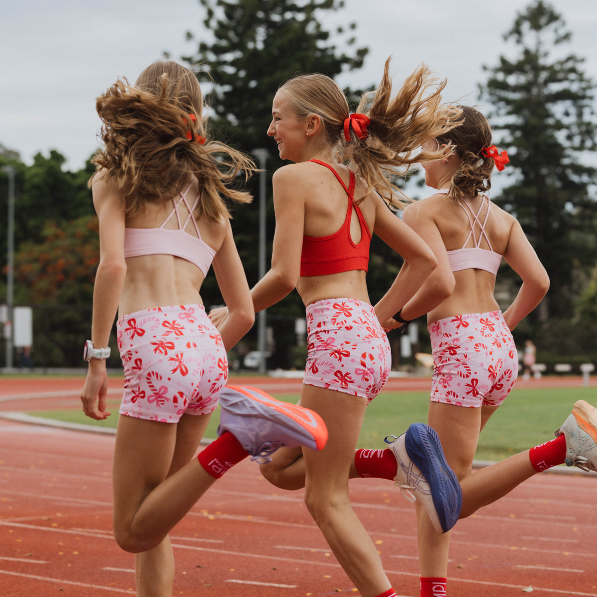 girls pink bike shorts