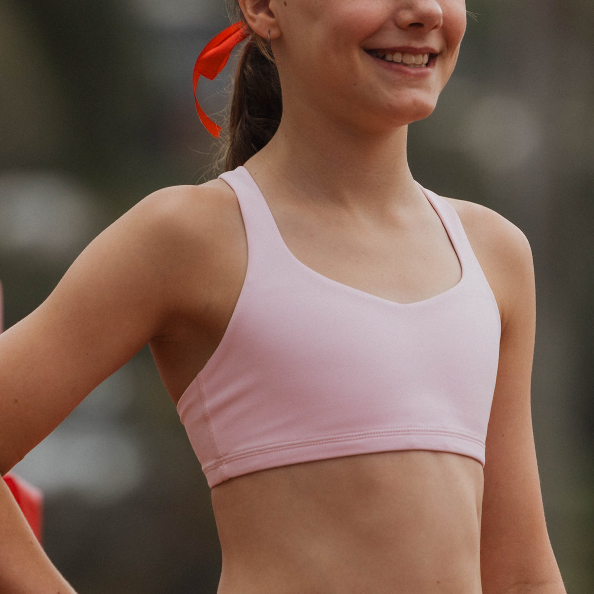 IMPI Strappy Girls Crop Top - Pink Sorbet