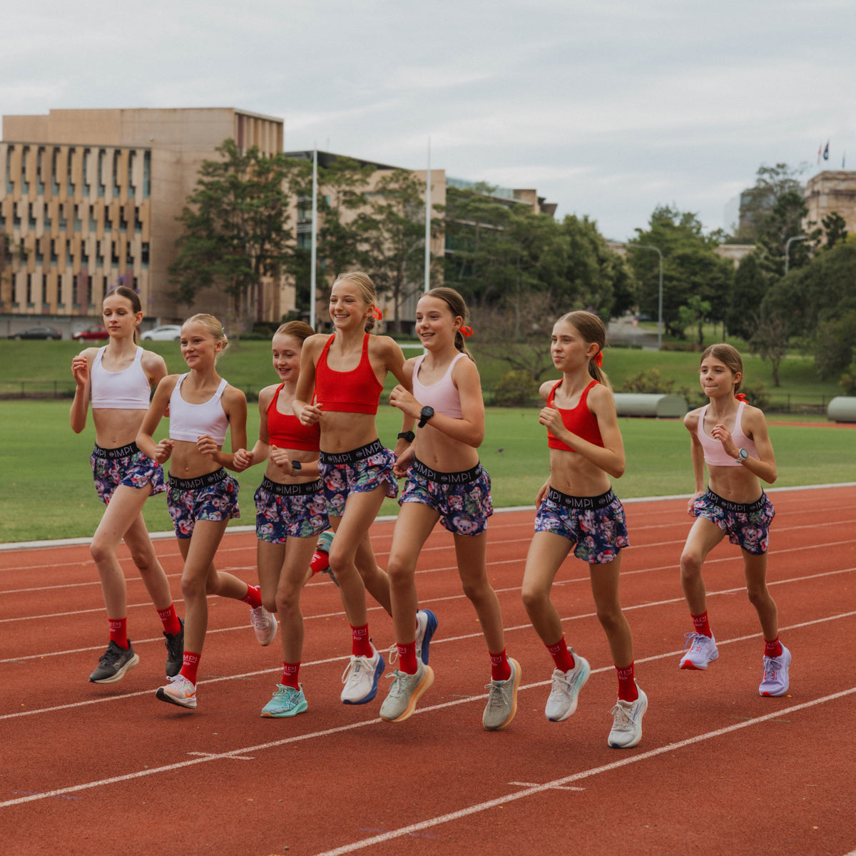 girls christmas running shorts