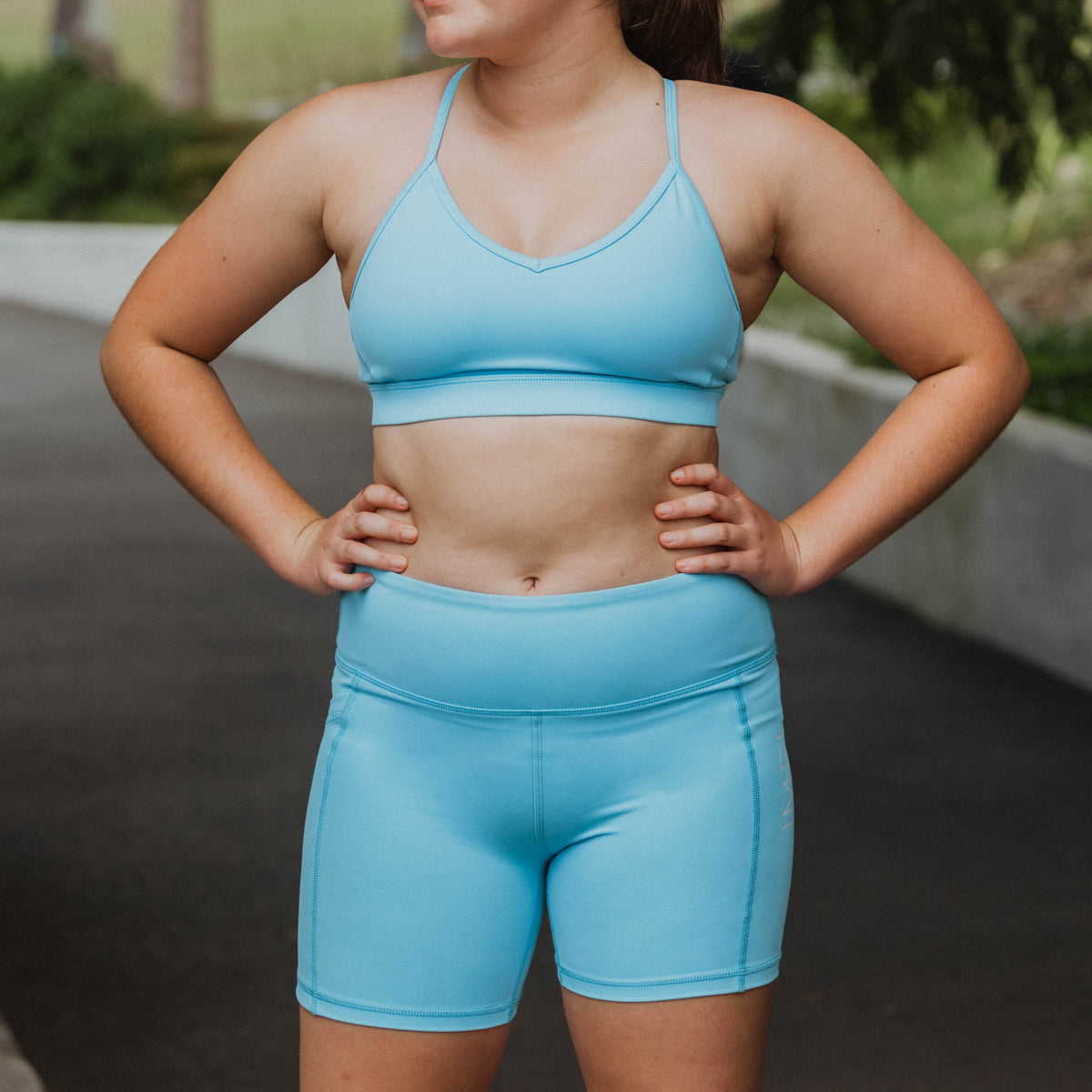 Blue Bike shorts Longer length