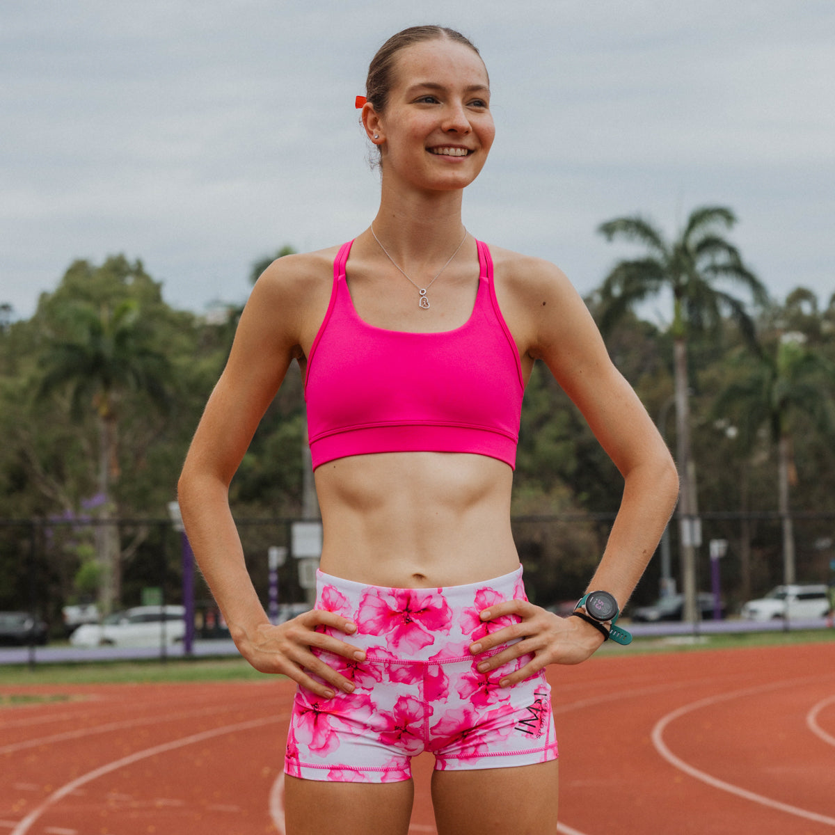 girls pink bike shorts