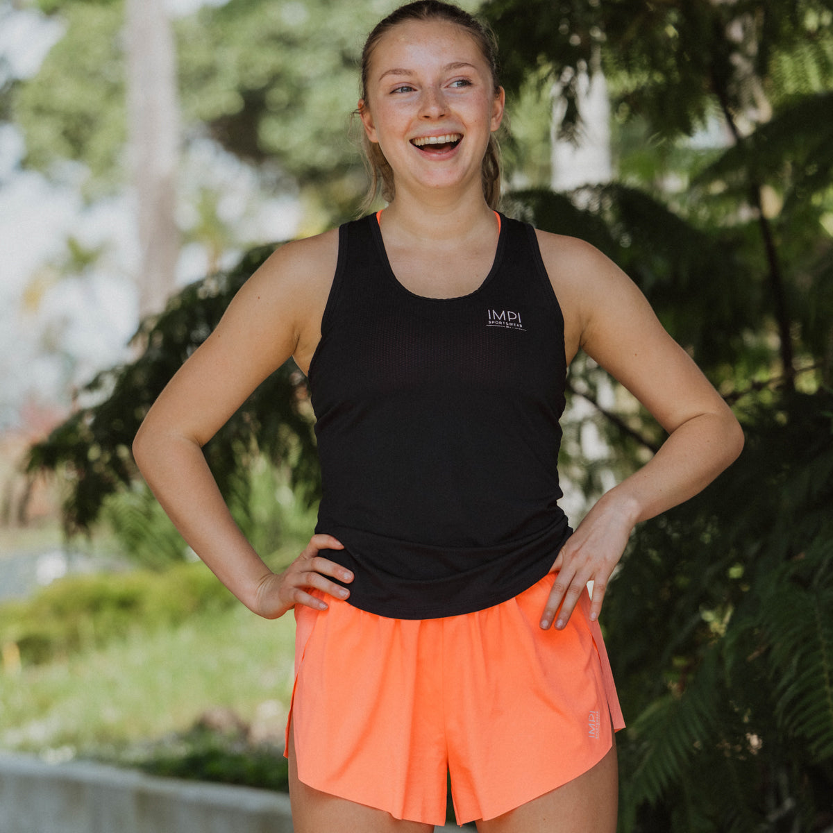 girls coral running shorts