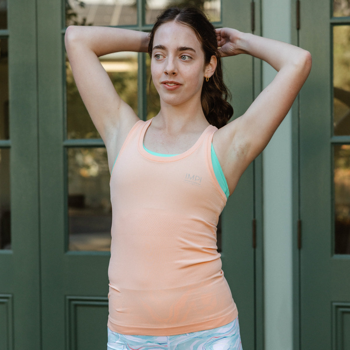 IMPI Seamless Running Singlet - Peach Fizz