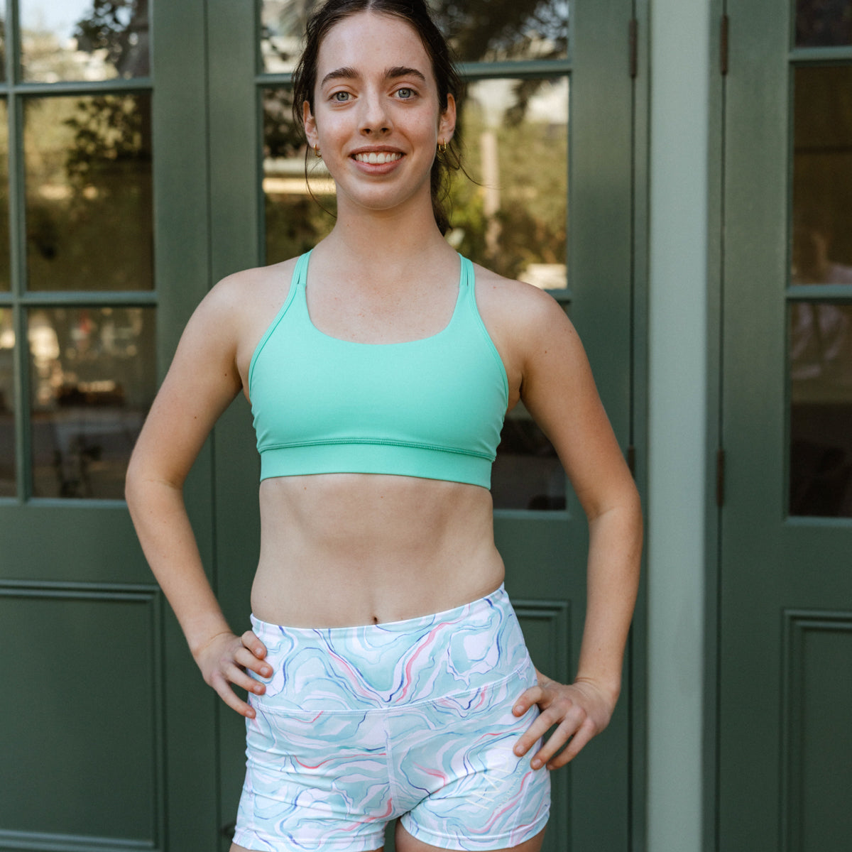 girls patterned bike shorts