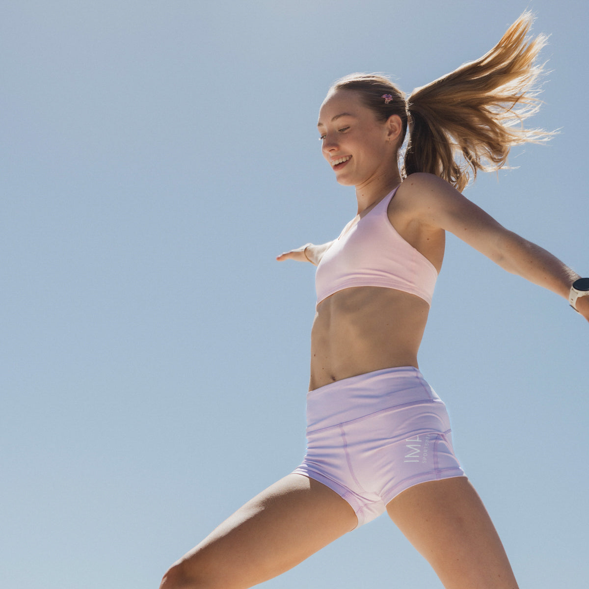 girls purple bike shorts