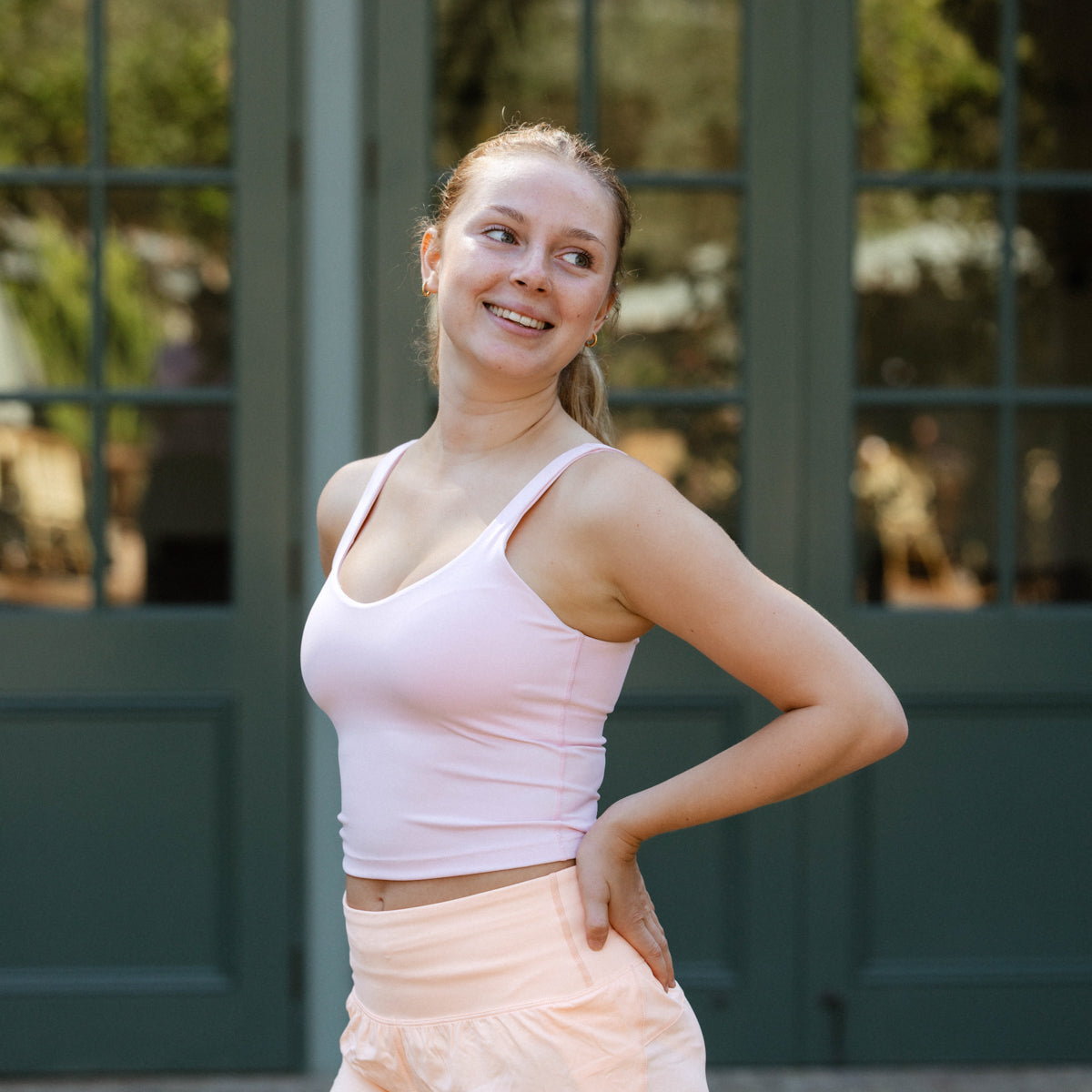 girls pink tank top