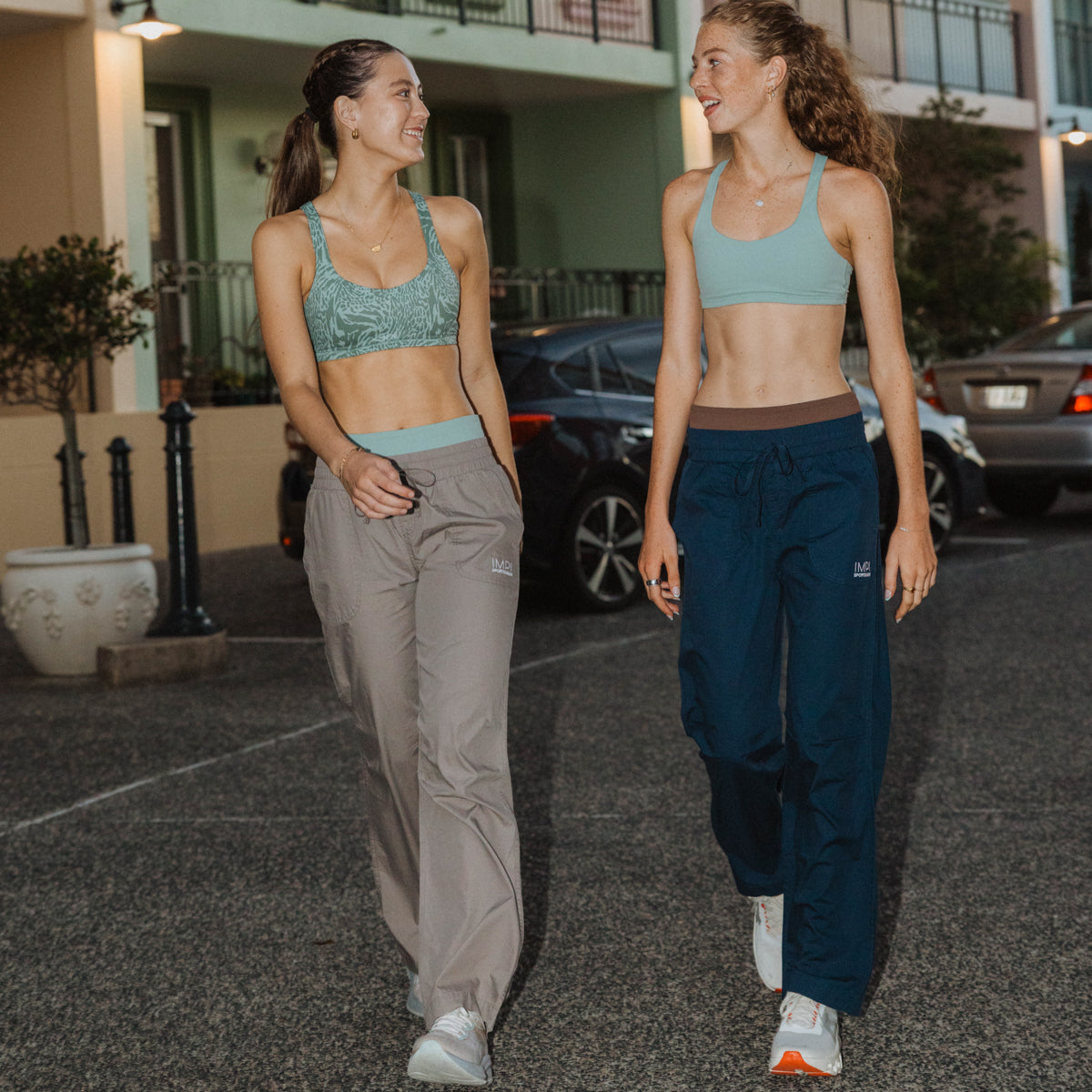 navy track pants