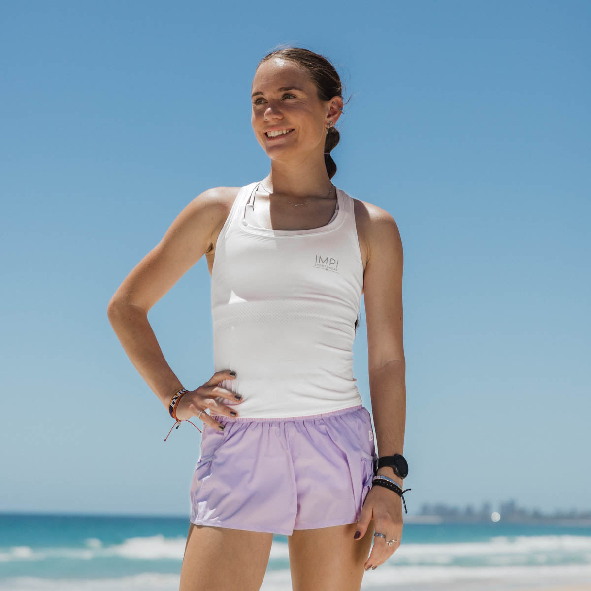 IMPI Seamless Running Singlet - White