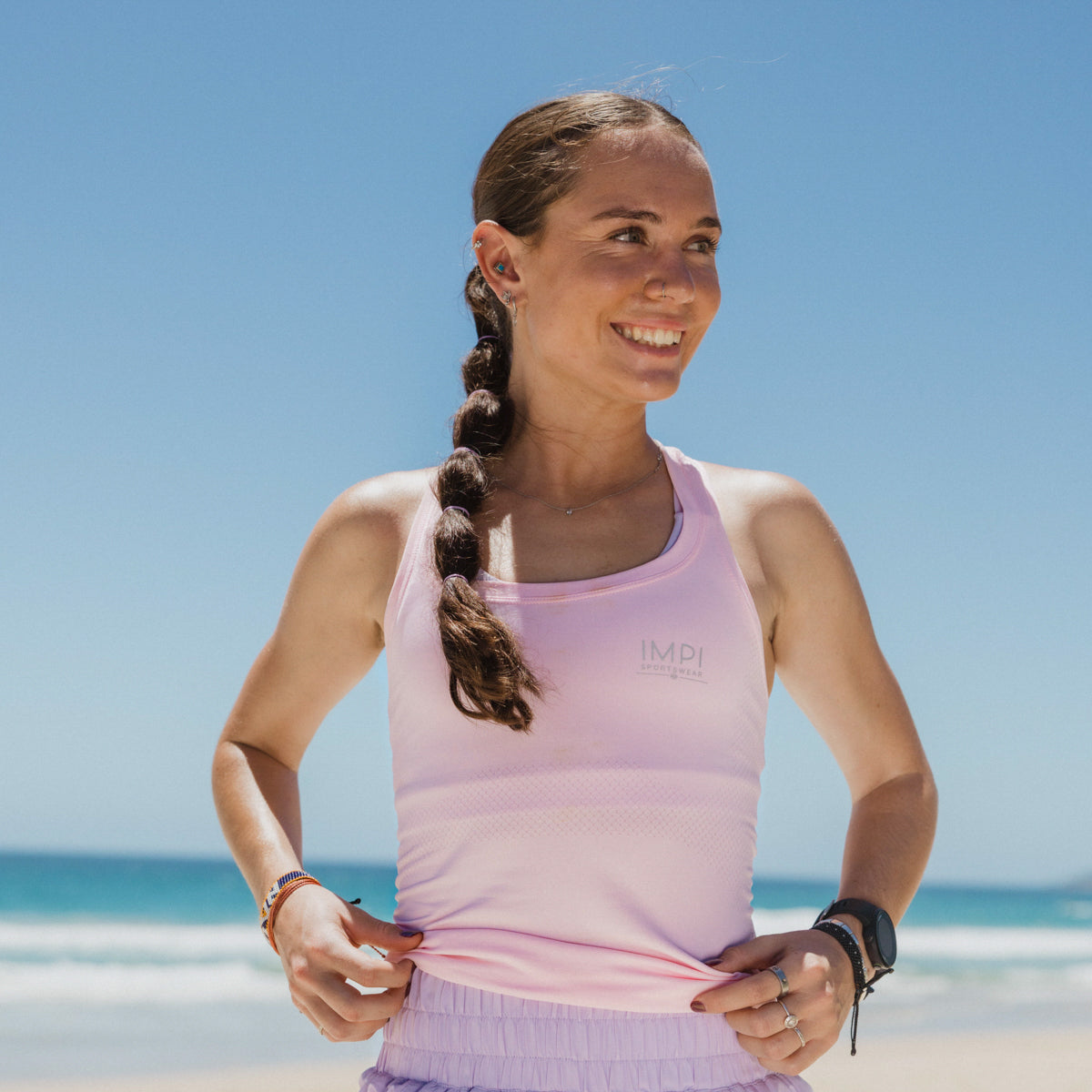 IMPI Seamless Running Singlet - Pink Sorbet