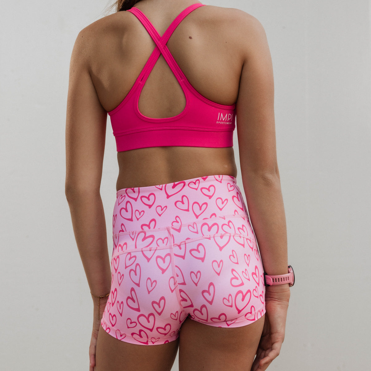 girls pink sports bra