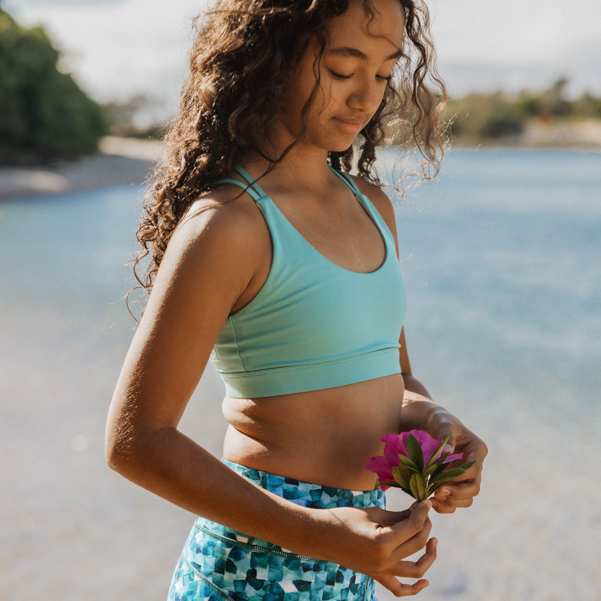IMPI Cross Train Crop - Blue Green