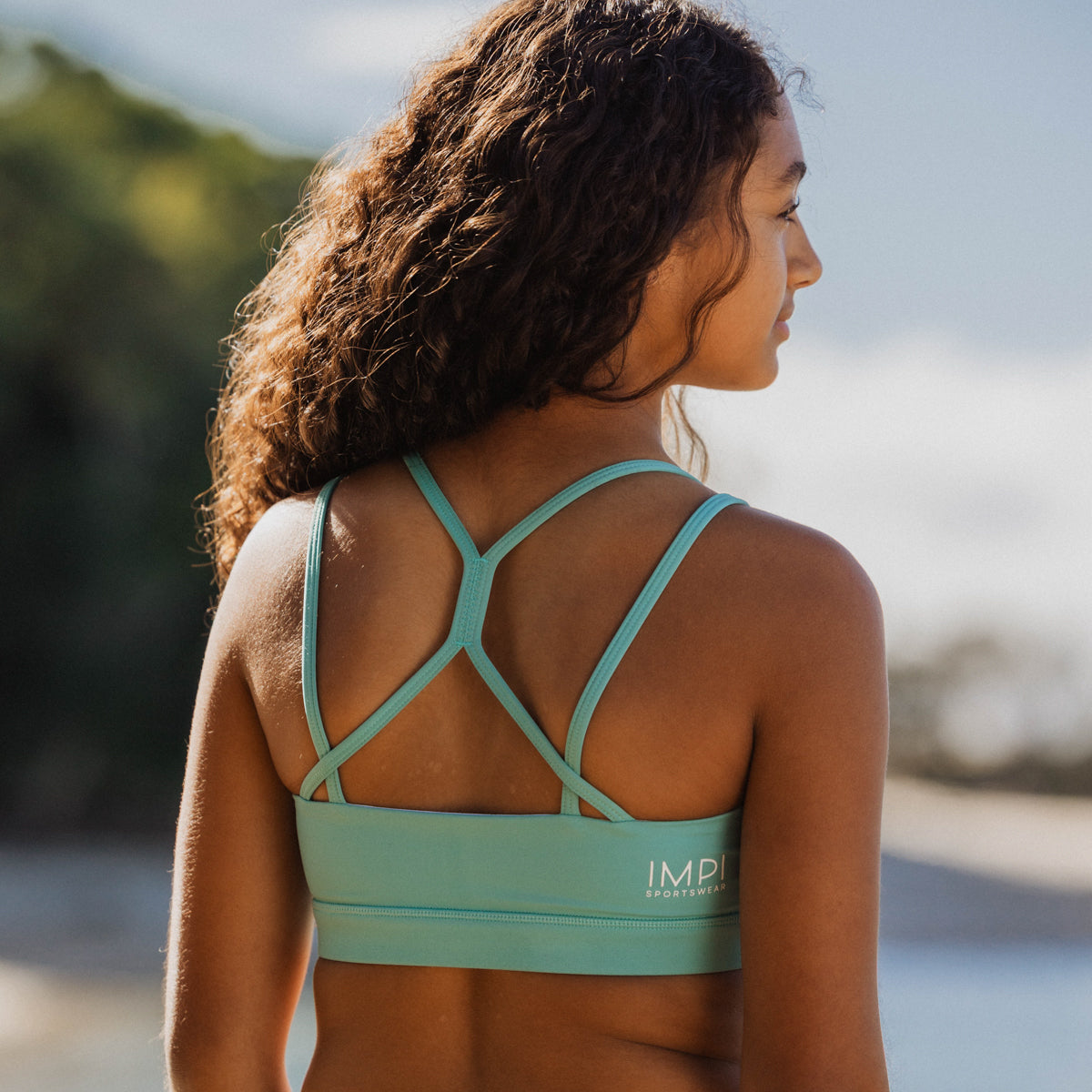 IMPI Cross Train Crop - Blue Green