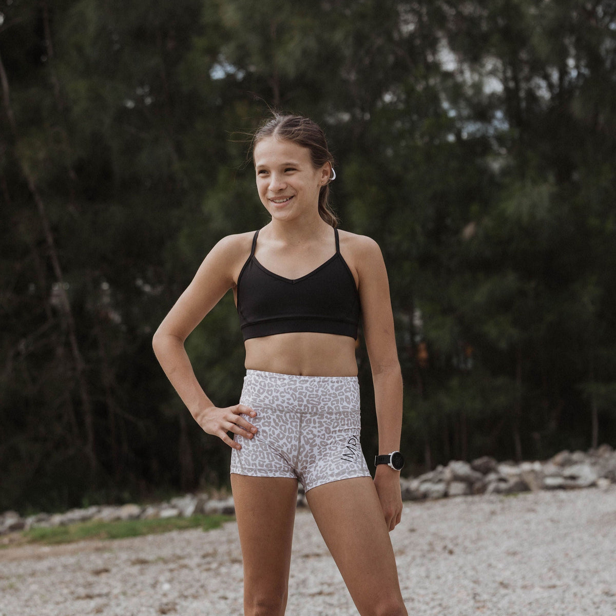 teen sports bra black