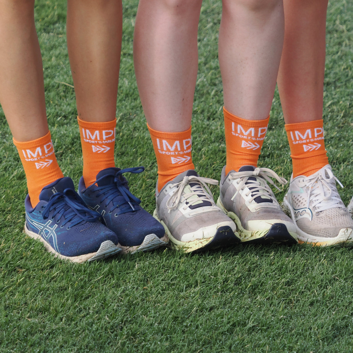 orange running socks
