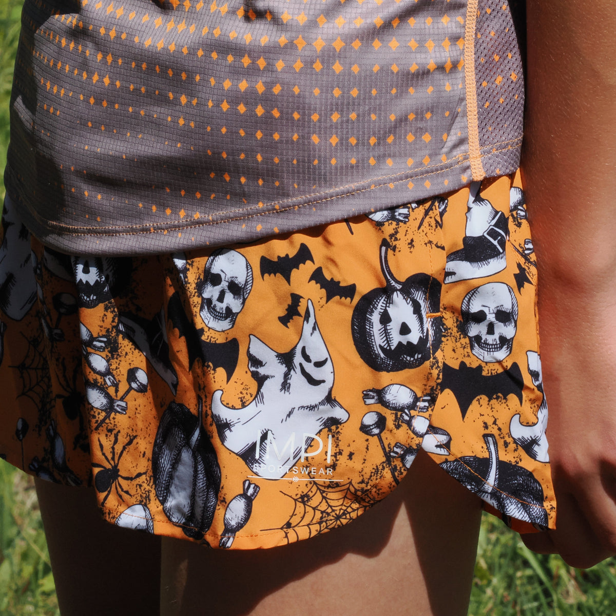 IMPI Boys Split Running Short - Pumpkins