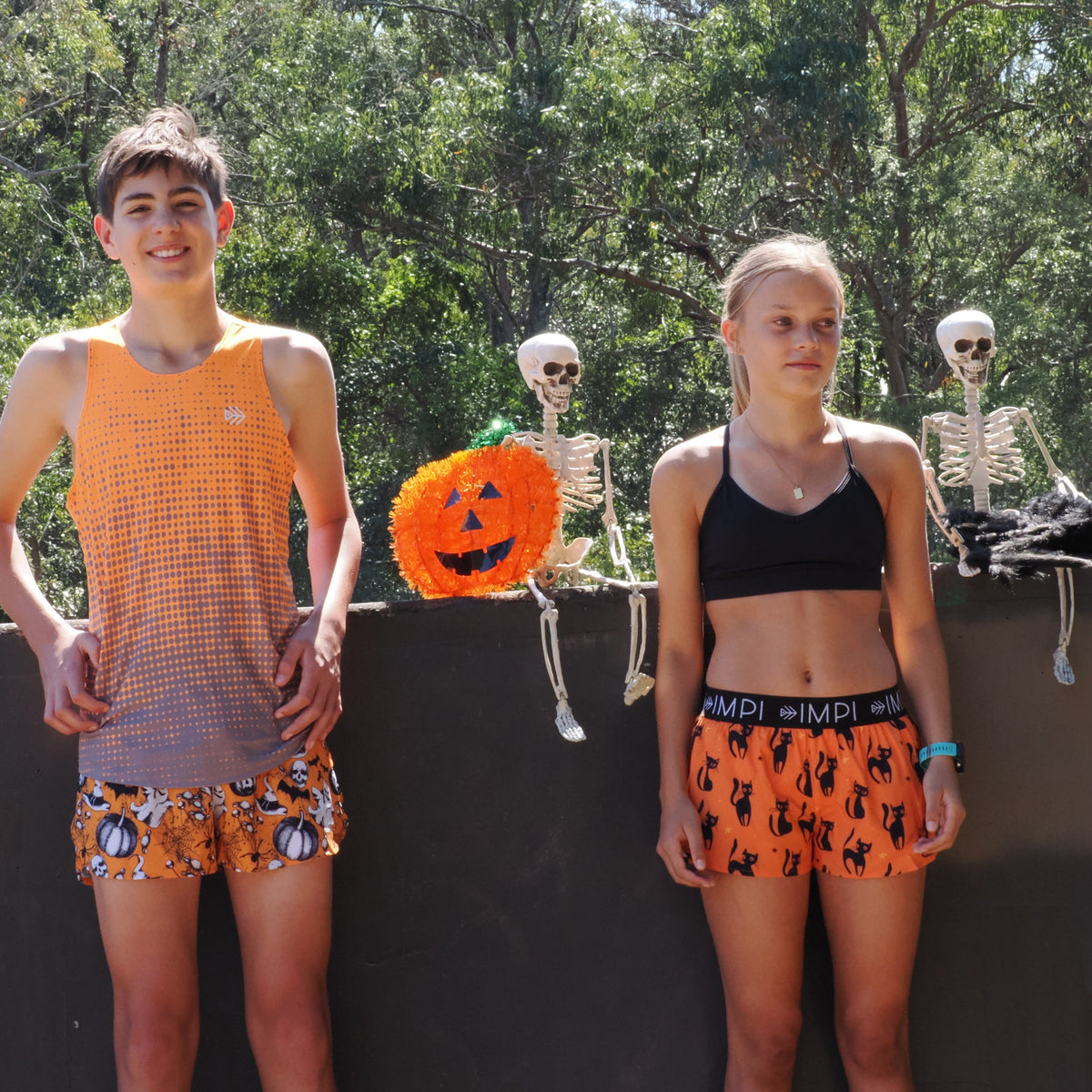 IMPI Girls Split Leg Running Short - Cats