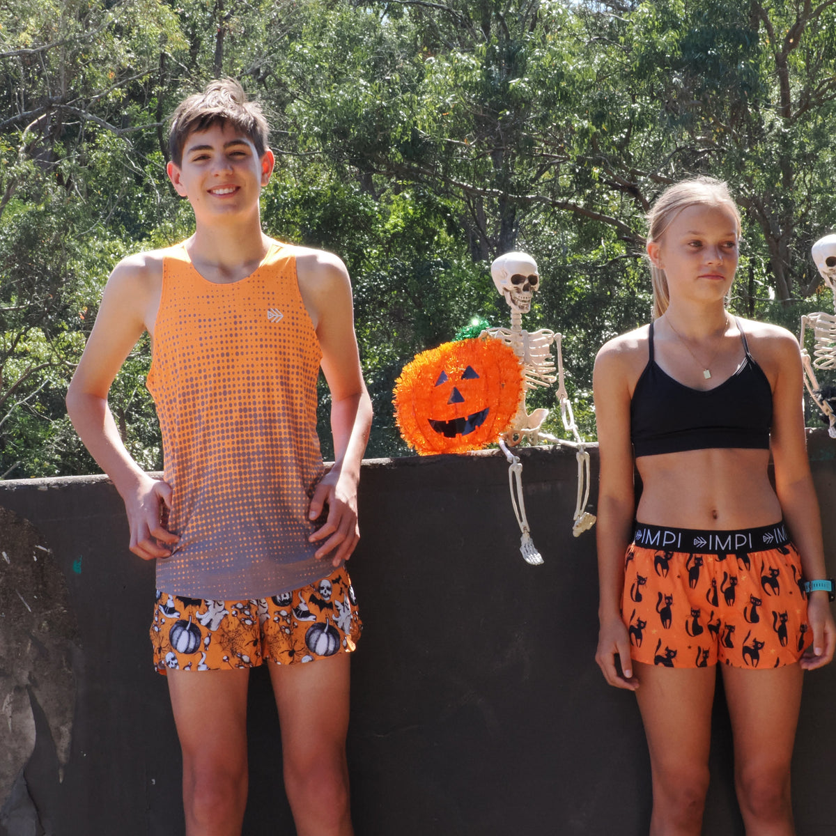 IMPI Boys Split Running Short - Pumpkins