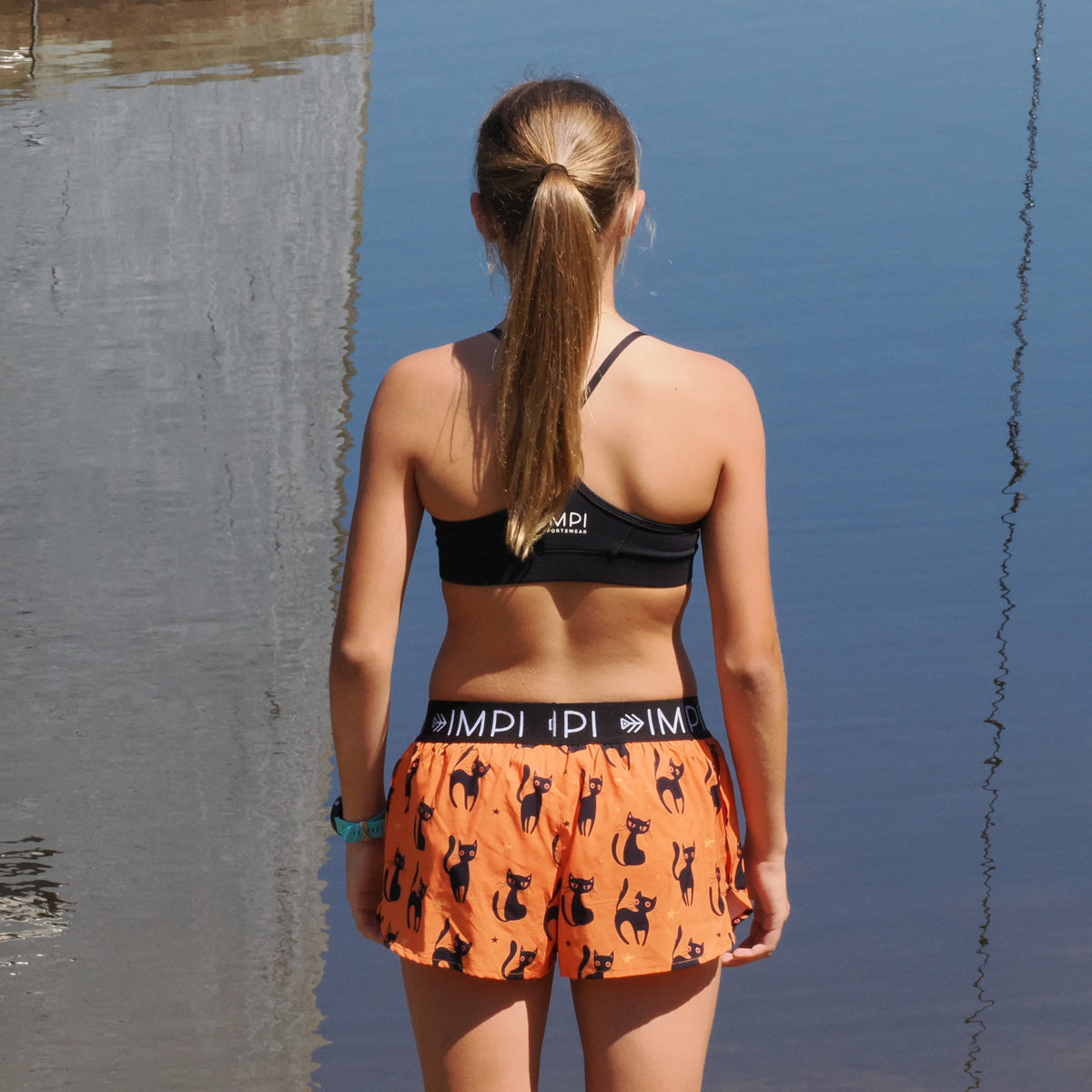 IMPI Girls Split Leg Running Short - Cats