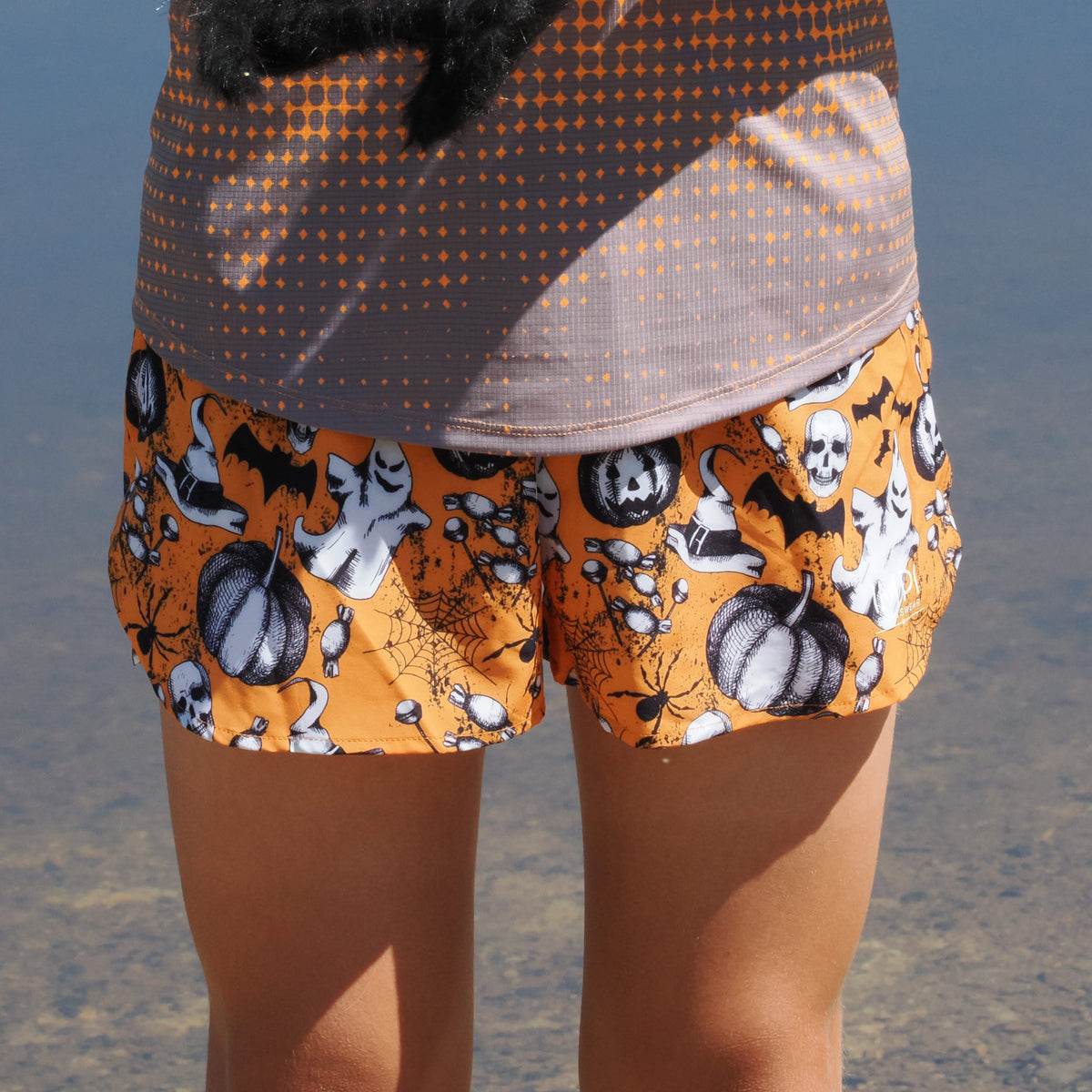 IMPI Boys Split Running Short - Pumpkins