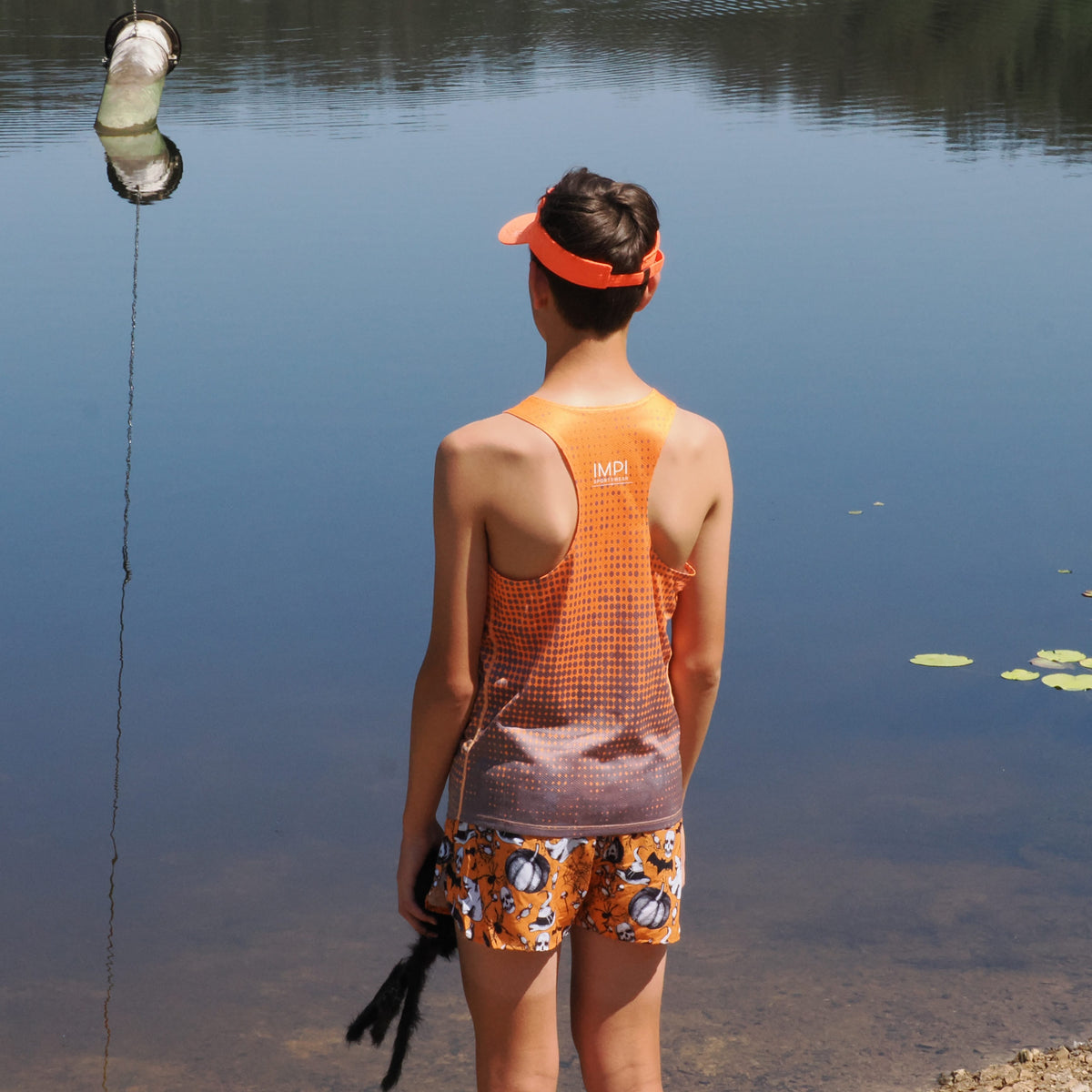 IMPI Boys Split Running Short - Pumpkins