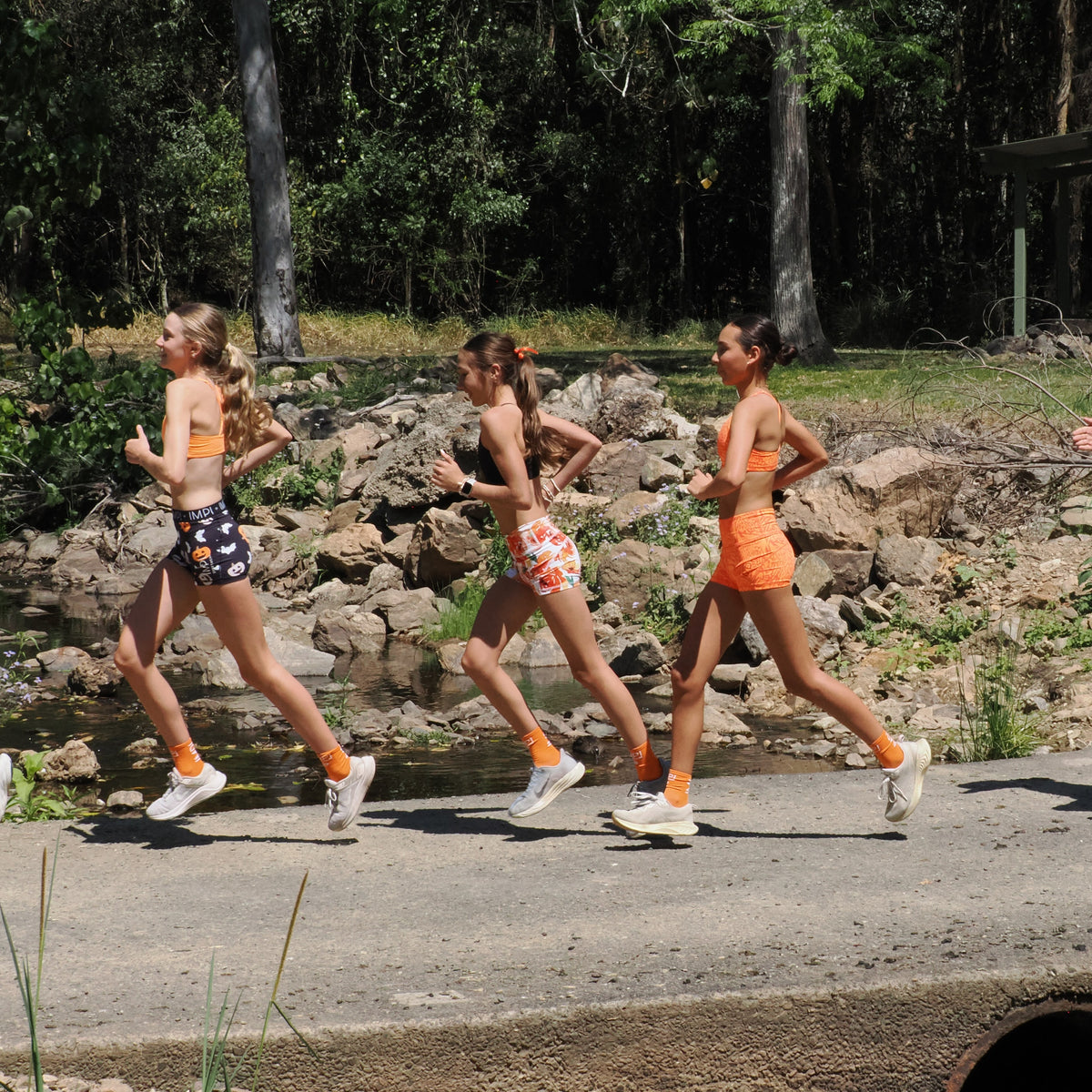 IMPI High Waist Bike Shorts- Orange Minx