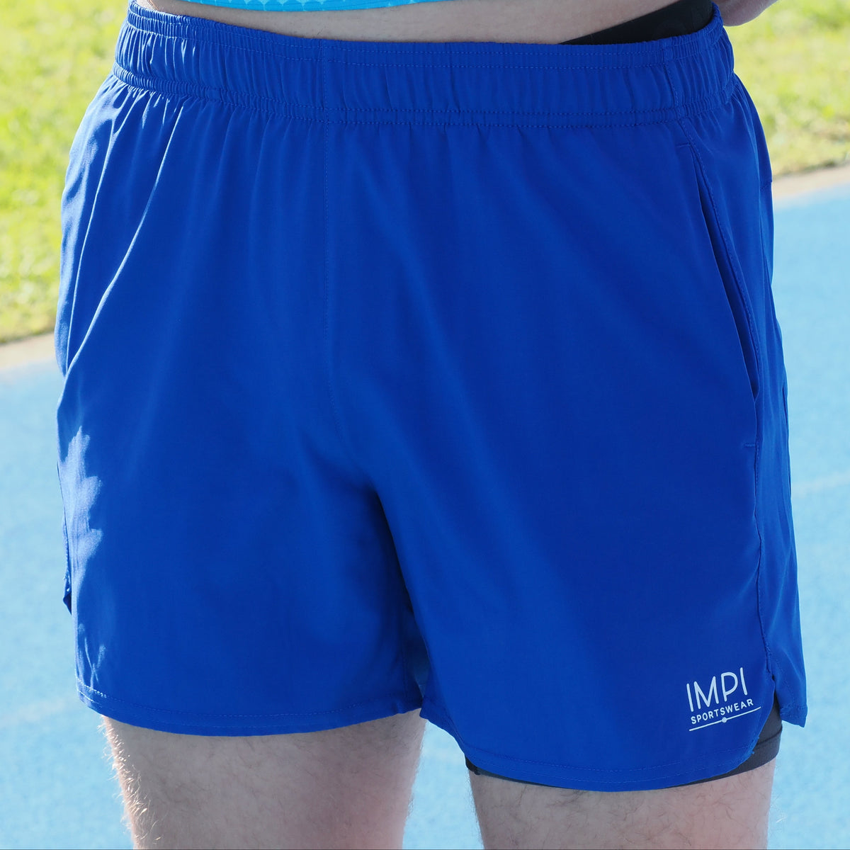boys blue running shorts