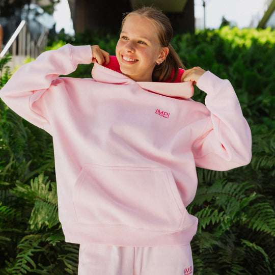 Hoodie in Sorbet Pink
